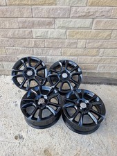 4x VAUXHALL CORSA GLOSS BLACK Alloy Wheels 16" Inch 4x100 Offset ET40 6J