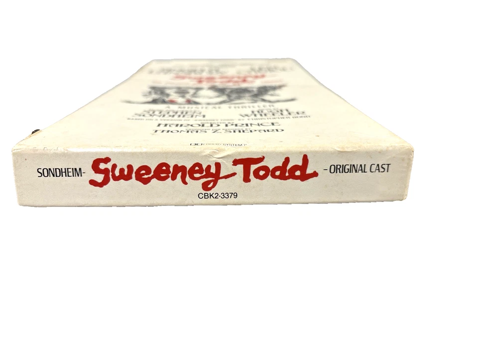 Sweeney Todd - Original Cast Recording 2 Cassette Tape Box Set + Book (Sondheim) — 第 2/4 张图片