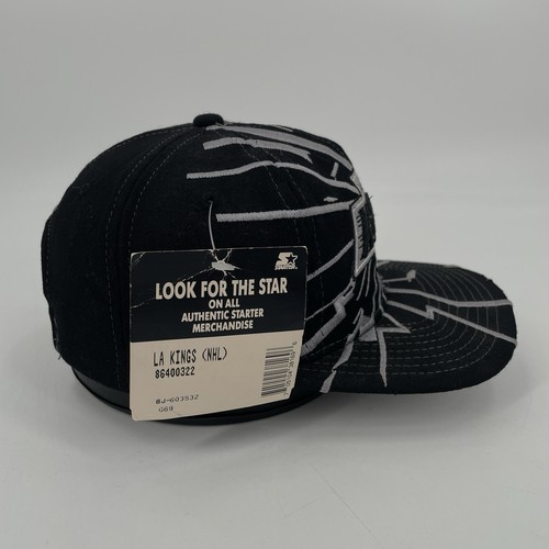 Vintage 90s Starter NHL Los Angeles Kings 100% Wool Snapback Hat -Deadstock - Picture 4 of 18