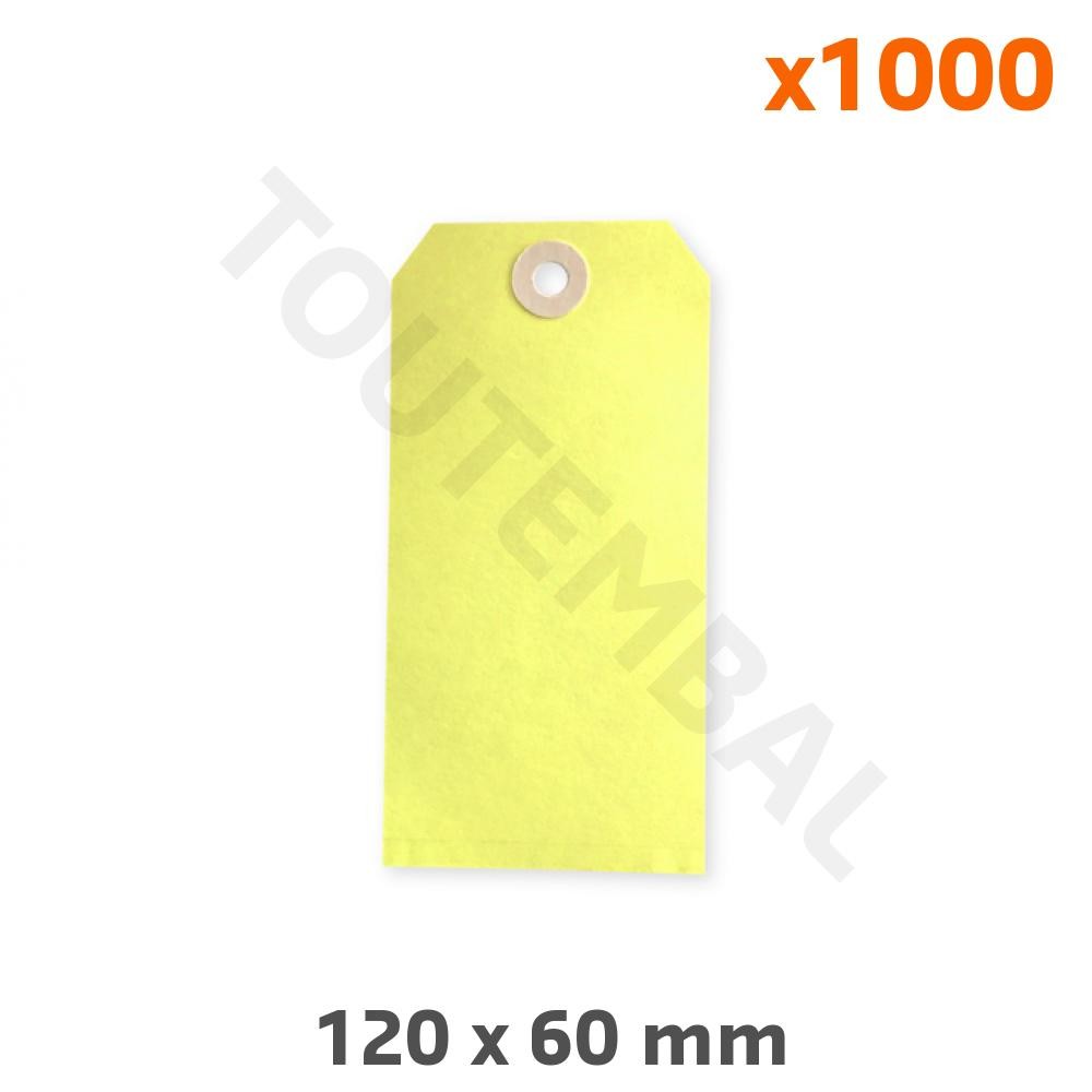 Etiquette americaine jaune 120x60 lot de 1000 pour marquage colis et lot industriel