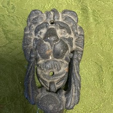 6" X 3-1/2" Cast Iron Lion's Head Door Knocker Taiwan 