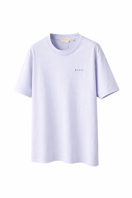 Marni Organic Cotton Certified Logo T-Shirt - Illusion Blue