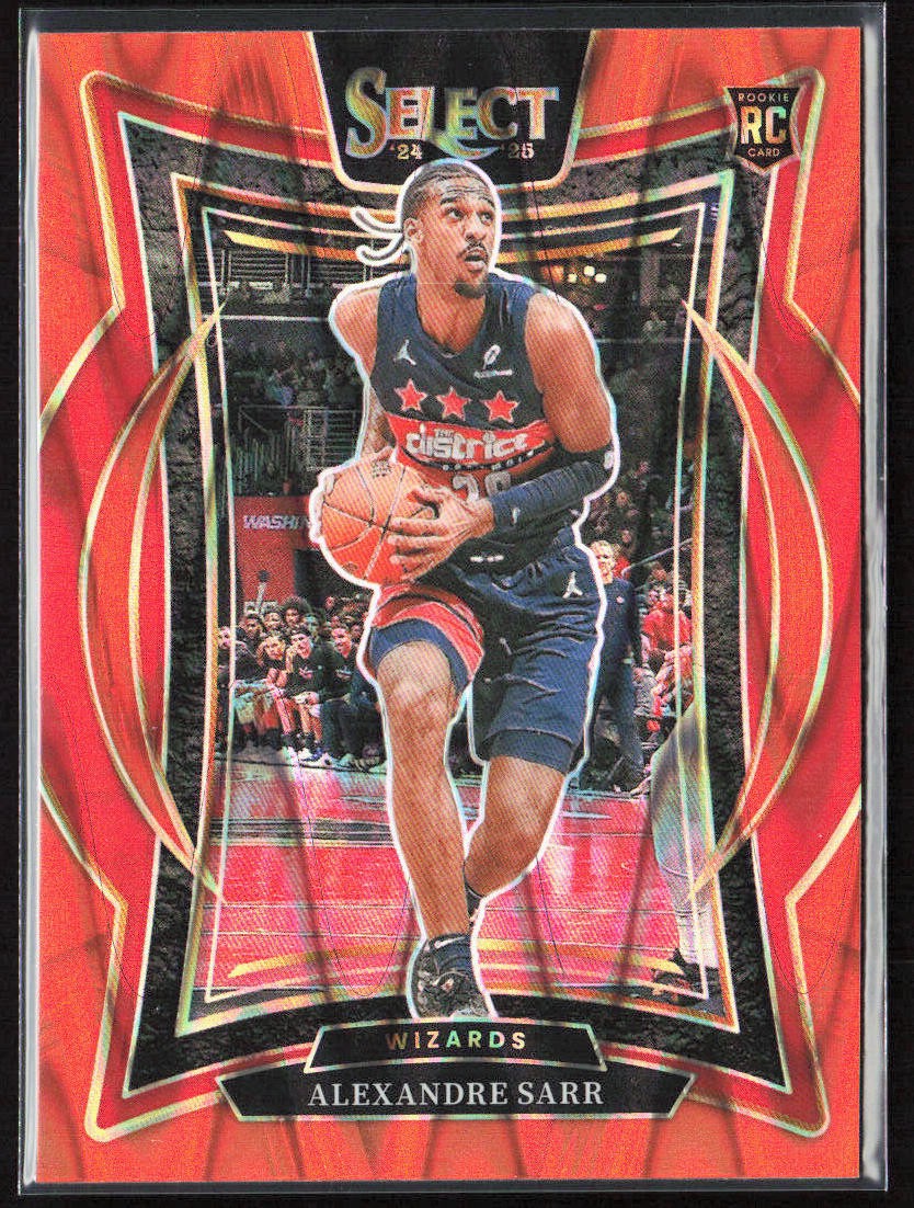 2024-25 Panini Select Alexandre Sarr Concourse Orange Tectonic Prizm Rookie RC