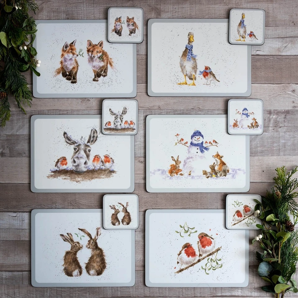 Wrendale Designs Set of 6 Christmas Placemats From Portmeirion Festive Tableware - Image 2 of 2