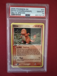 Pokemon Ditto [Charmander] EX Delta Species #61 PSA 10 Gem Mint, Very Rare