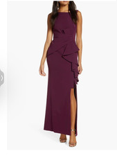 NWT Eliza J Ruffle Front Gown, size 4, $188