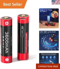 3.7V 3600mAh Rechargeable Battery Pack for Streamlight X Series Flashlights –...