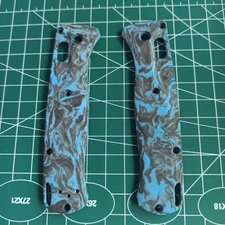 1 Pair Custom Made 3K Carbon Fiber Handle Scales For Benchmade Bugout 535 