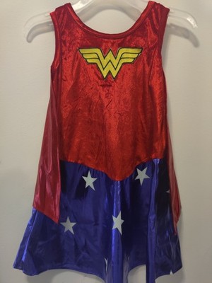 DC wonderwoman youth dress with cape, size medium (7-10 years)