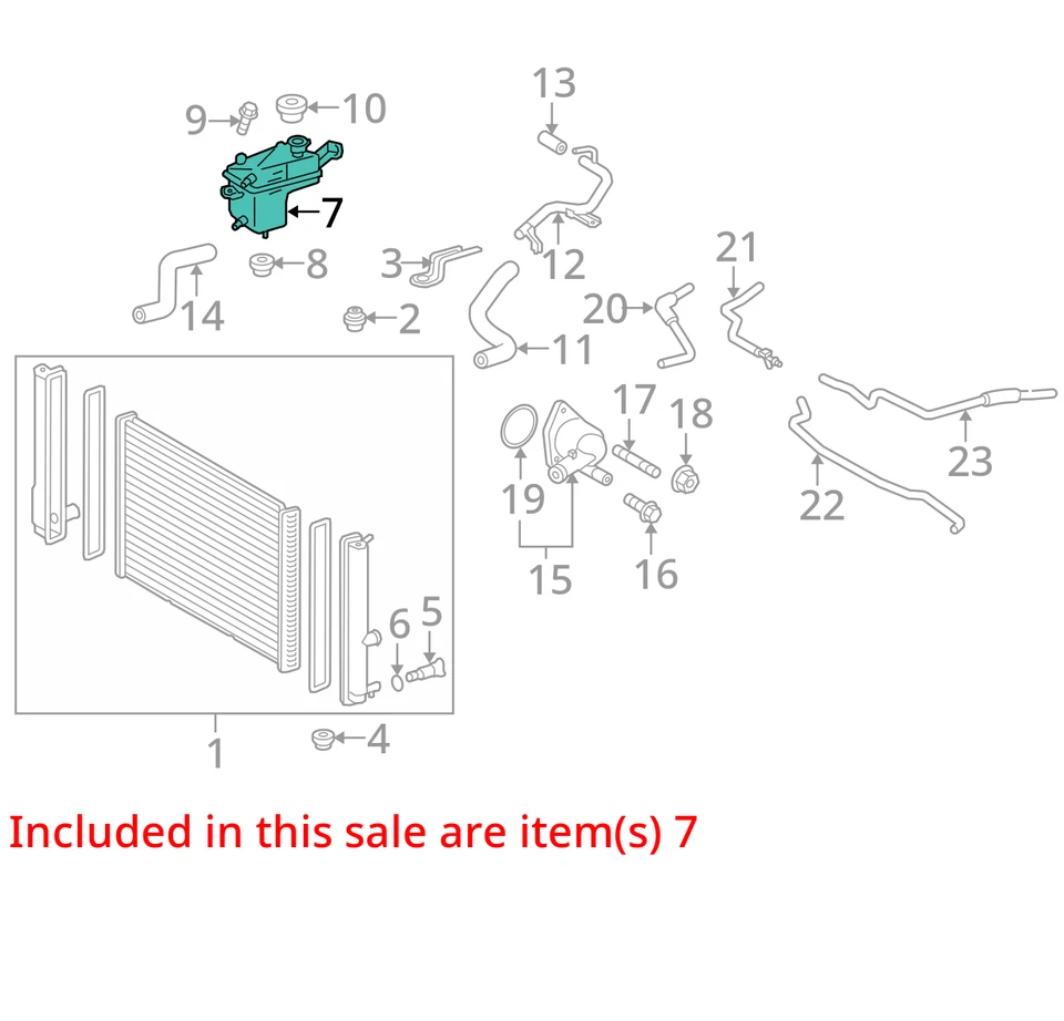 Botella tanque expansión desbordamiento refrigerante radiador Toyota Prius 2010-2015 PUXQI Foto 3 de 4