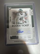 Hamsah Nasirildeen Rookie Auto. 2021 Panini Contenders. New York Jets Autograph