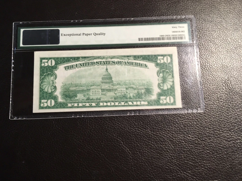 50.00 1929 FRBNote Cleveland FR1880-D Cleveland Ohio PMG 63 choice unc.EPQ - Image 2 of 2