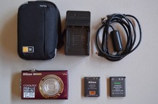 Nikon COOLPIX S4000 12.0MP Digital Camera Plum LENS ERROR  Case Battery Charger