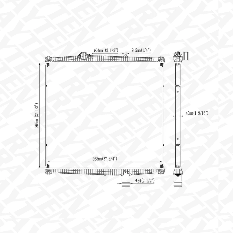 Radiator for Peterbilt 579 / Kenworth T680 2018 2019 2020 2021 2022-2024 CU10749 - Изображение 2 из 4