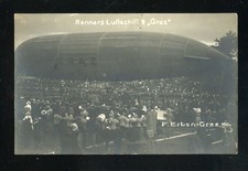 ZEPPELIN FOTO-POSTKARTE RENNERS LUFTSCHIFF II GRAZ 1910 !!! (974808)