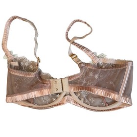 Agent Provocateur Ambrose Underwire Silk Sheer Bra 36D Pink Luxury Sexy Intimate