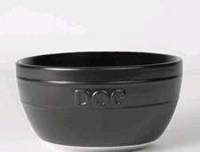 Waggo Farmhouse Ceramic Dog Bowl Farmhouse Black 4 Cups NEW