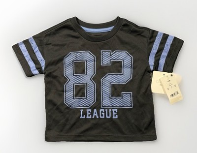 Grayson mini 12M Gray Blue Jersey T-Shirt Short Sleeve 82 League Graphic Sports