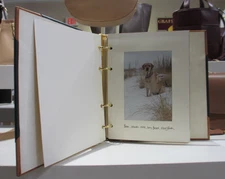 Graphic Image Leather Photo Album 9x11 Window Frames Holds 72 Photos Green