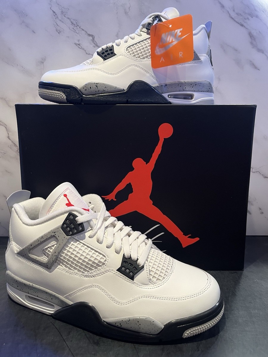 靴 Nike Air Jordan 4 Retro \"White/Cement\" Air Jordan 4 Retro 