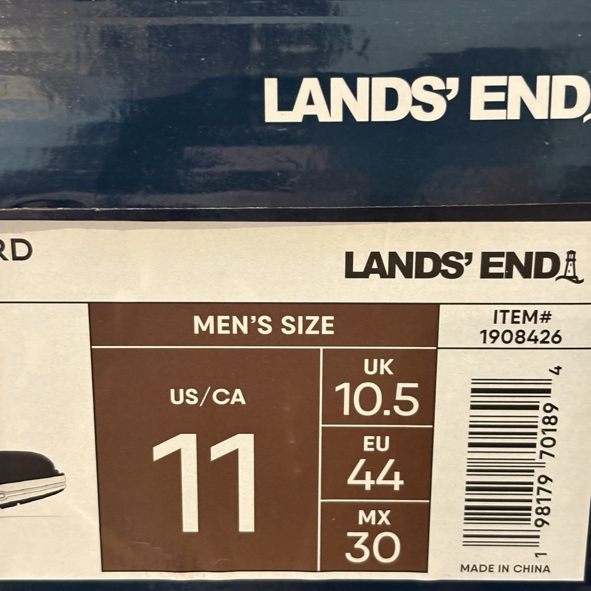 Lands\' End Men\'s Black Sport Oxford size 12 NEW IN BOX Amazon.com | Lands main image 2