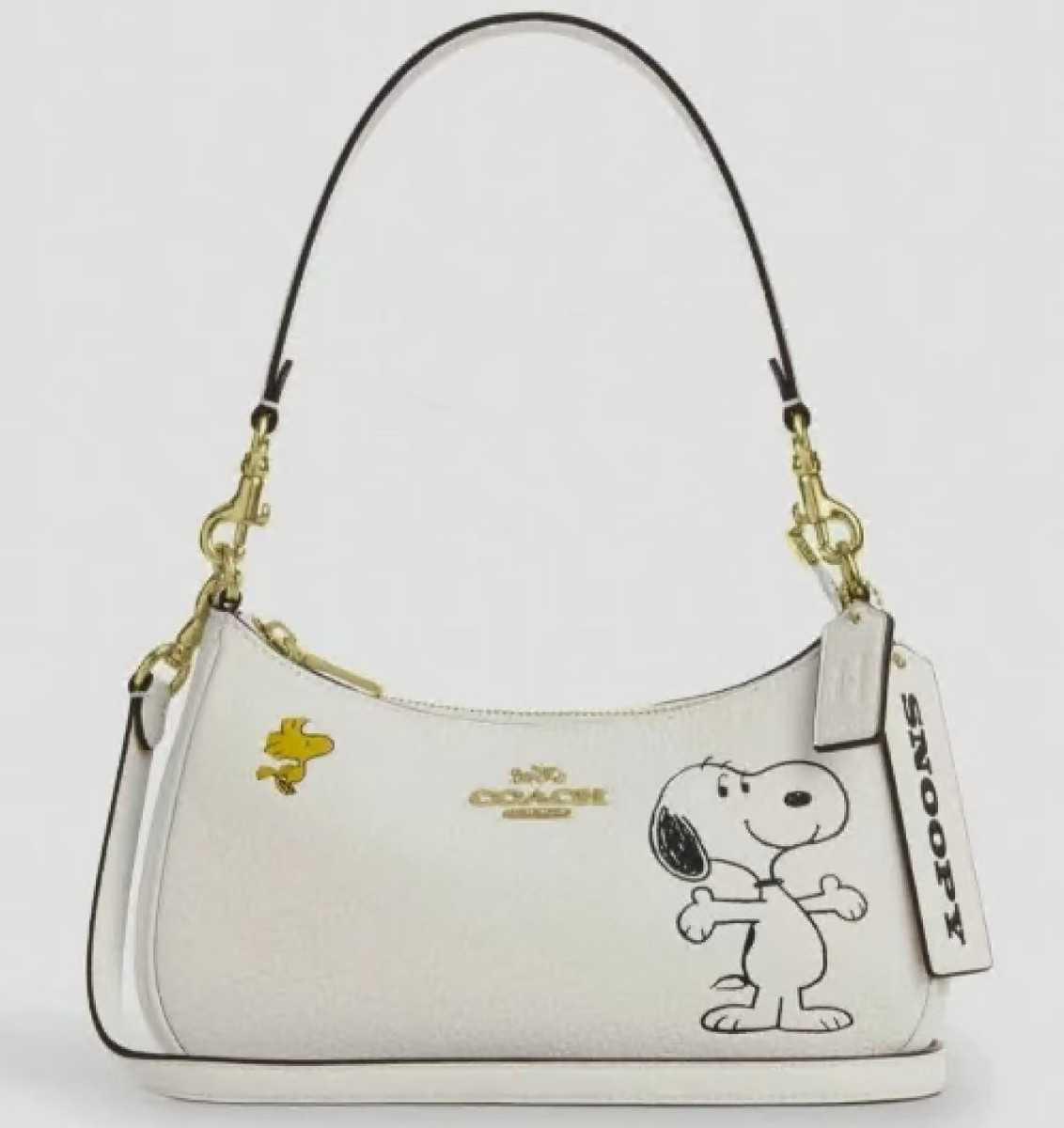 Coach x Peanuts Teri Shoulder Bag Snoopy White CBJ76 Outlet for