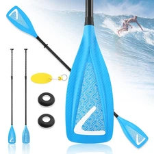 Carbon SUP Paddle 4 Piece Adjustable Kayak Paddle Stand up Paddleboard Paddle...