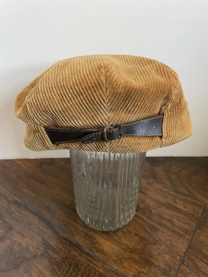Vintage Tan Corduroy Country Gentleman Newsboy Hat 7 3/8 - Image 3 of 4