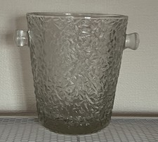 Vintage Scandinavian Texture Glass Ice Bucket