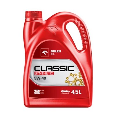 Orlen Classic Platinum 5W-40 Benzin Motoröl 4,5L | Petrol Motor Oil