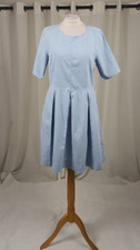 Gap Blue Pleated Flare Dress Size 4 UK 8 DH009 RR 08
