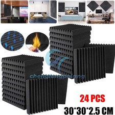 24 Pack 1" X 12"X 12" Acoustic Foam Panels Sound Proof Noise Reducing Wall Panel
