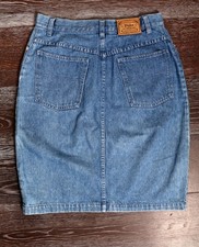 80's POLO Ralph Lauren Country Denim Blue Jean Skirt Vintage, size 12 1980s USA