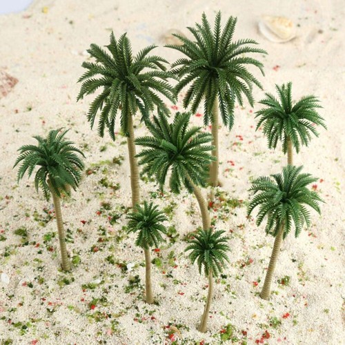 15 Stück Modell Bäume Palmen Miniatur Landschaft Diorama Landschaft Architektur - Bild 2 von 7