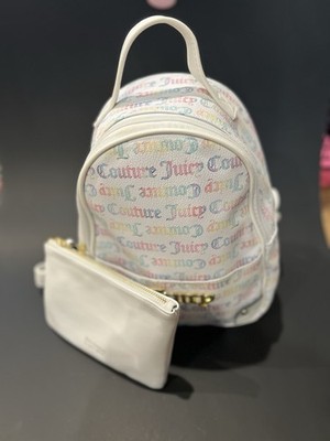 Juicy Couture Mini Backpack (White Rainbow Logo) With White Bag | eBay