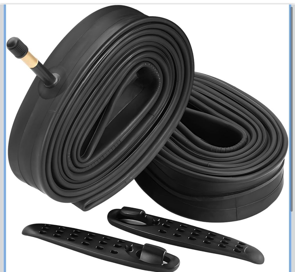 FANSPRO 50 Pack 700 X 35-43c Premium Quality Butyl Inner Tube With 2 Tire Levers