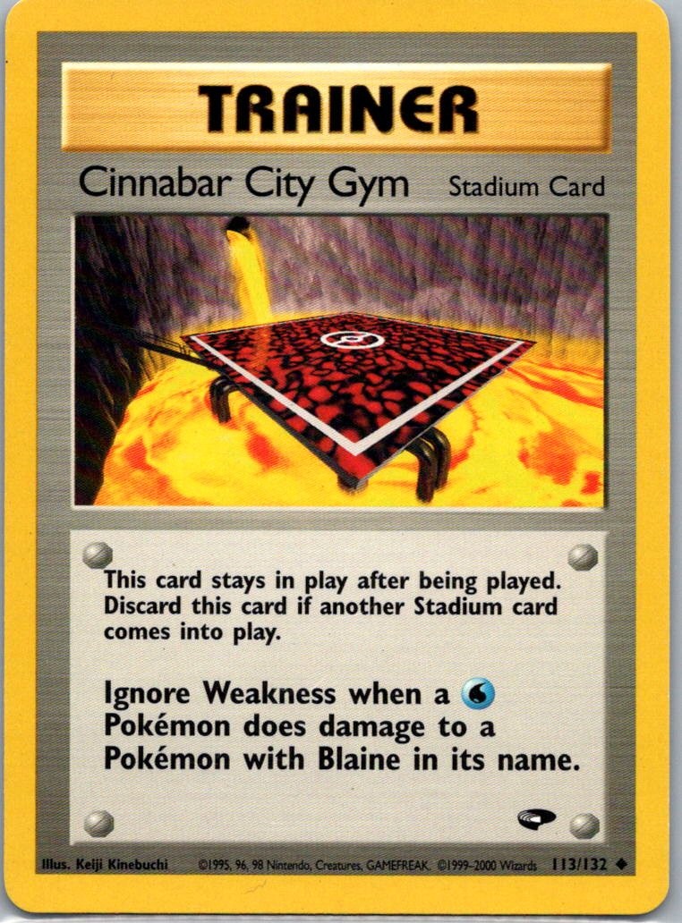 Pokemon TCG Cinnabar City Gym 113/132 Gym Challenge LP