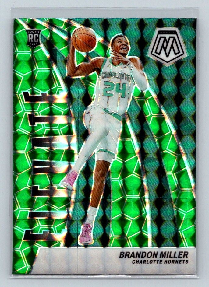 2023-24 Panini Mosaic Elevate Green Mosaic #17 Brandon Miller Charlotte Hornets