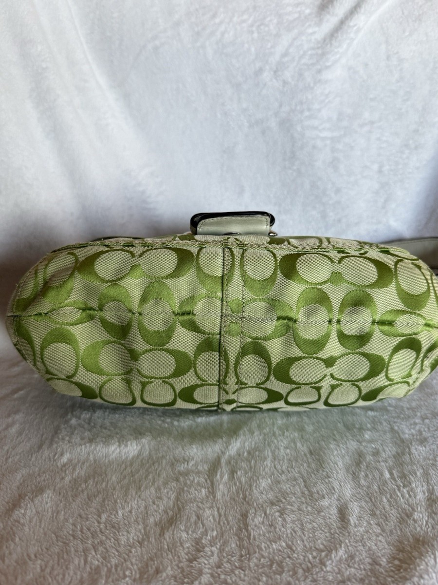 Coach Y2K Signature SoHo Green Canvas Shoulder Bag E1087-F15668 | eBay