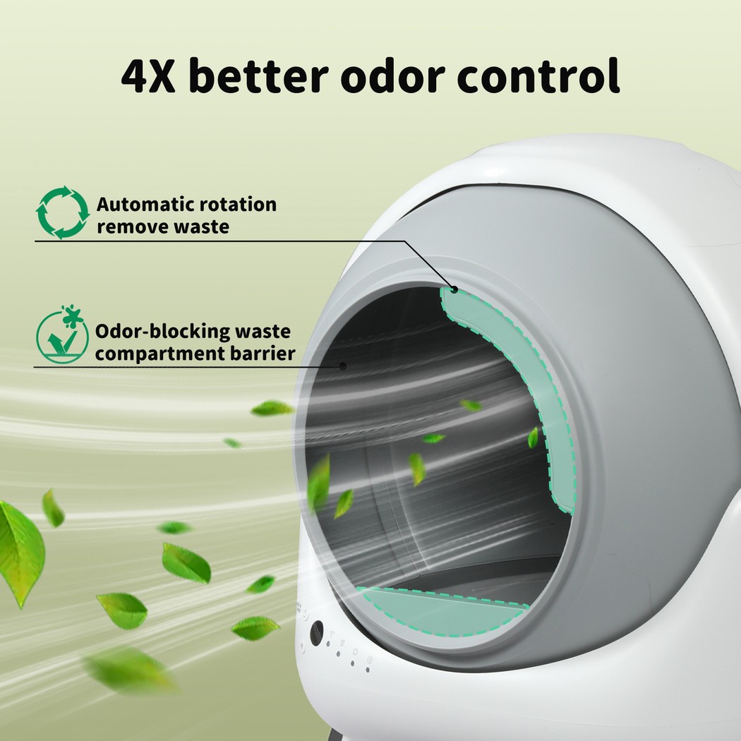 Pawz Cat Litter Box Large Machine Automatic Self Cleaning APP Control White — image 4
