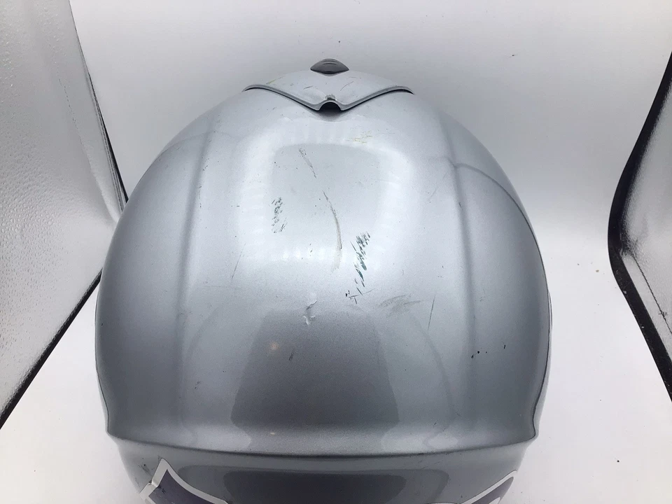 Schuberth Concept Helmet Size XXL 7 7/8 Silver W/ Seahawks Sticker On Back - Image 4 of 4