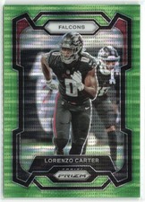 Lorenzo Carter 2023 Panini Prizm Neon Green Pulsar Atlanta Falcons #16