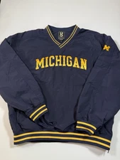 Michigan Wolverines Jacket Mens 2XL Blue Windbreaker Gear For Sports NCAA Logo