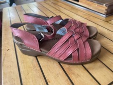 Sanita Lyra Red Metallic Clogs Sandals 39 Siz...