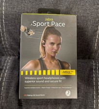 Jabra Sport Pace Wireless Earbuds In Original Box  Work Great  Fast Shipping