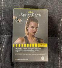Jabra Sport Pace Wireless Earbuds In Original Box! ~ Work Great! ~ Fast Shipping