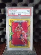 2021 Panini Obsidian Jalen Green Electric Etch R/Y/G Flood RC # 45/99 PSA 9