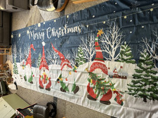 Christmas Gnome Garage Door Banner Decoration Large Garage Cover 16ft x 7ft