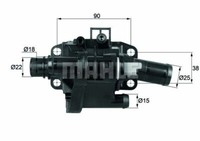 Mahle Thermostat FüR Citroen BERLINGO,C4 I,C5 Ii,Jumpy,Xsara