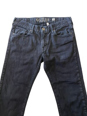 パンツ guess coating slim straight denim pants Guess Los Angeles Jeans Lincoln Slim Straight Black Men's 31x26